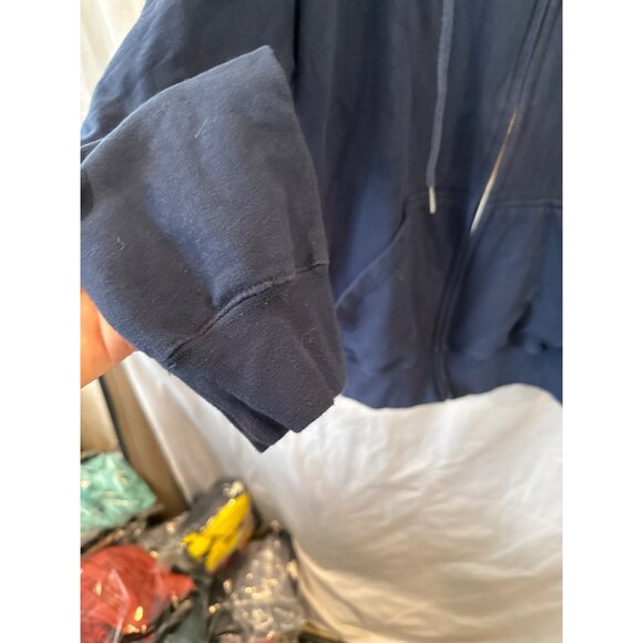 Point Sportswear NASA Full Zip Hoodie Medium Navy Blue Sweatshirt Space Logo - Picture 4 of 6